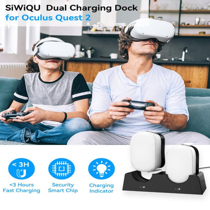 For Oculus Quest 2 VR Charging Stand VR Accessories Host Storage Bracket Double Charging Stand - VR Accessories by PMC Jewellery | Online Shopping South Africa | PMC Jewellery | Buy Now Pay Later Mobicred