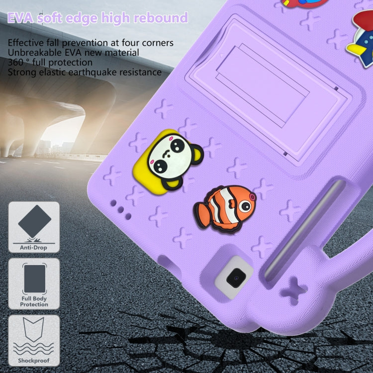 For Samsung Galaxy Tab A 8.0 2019 T290 / T295 Handle Kickstand Children EVA Shockproof Tablet Case(Lighte Purple) - Other Galaxy Tab PC by PMC TechLife | Online Shopping South Africa | PMC TechLife