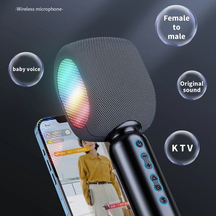 JY57 TWS Wireless Karaoke Microphone Bluetooth Handheld Portable Speaker Home KTV Player with LED Lights - Microphone by PMC Jewellery | Online Shopping South Africa | PMC Jewellery | Buy Now Pay Later Mobicred