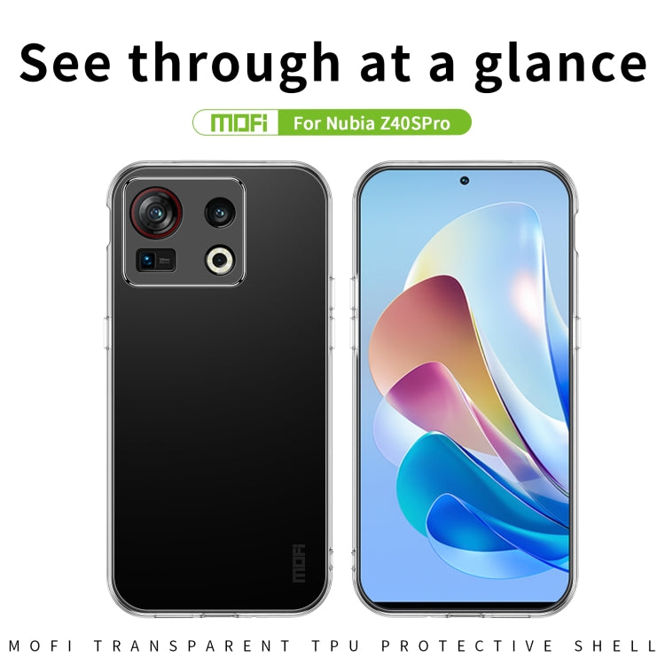 For ZTE Nubia Z40S Pro MOFI Ming Series Ultra-thin TPU Phone Case(Transparent) - ZTE Cases by MOFI | Online Shopping South Africa | PMC Jewellery