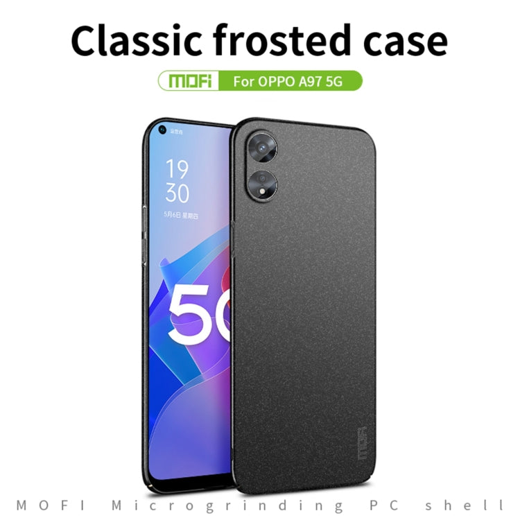 For OPPO A97 5G MOFI Frosted PC Ultra-thin Hard Phone Case(Black) - OPPO Cases by MOFI | Online Shopping South Africa | PMC Jewellery