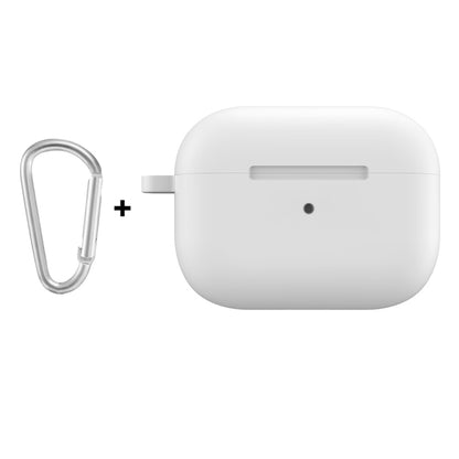 For Apple AirPods Pro 2 2022 ENKAY Thickened Silicone Protective Case with Keychain(White) - For AirPods Pro 2 by ENKAY | Online Shopping South Africa | PMC Jewellery