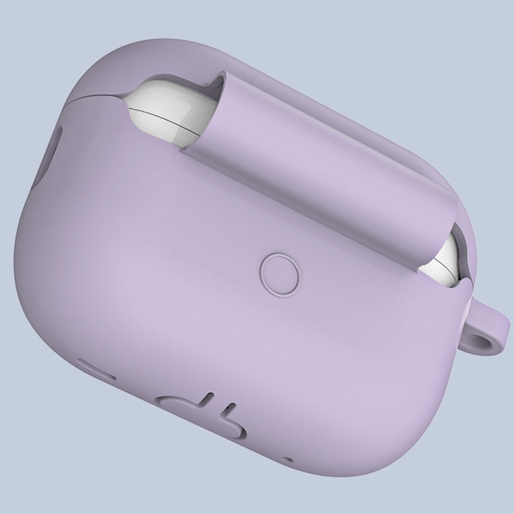 For Apple AirPods Pro 2 2022 ENKAY Thickened Silicone Protective Case with Keychain(Lavender Purple) - For AirPods Pro 2 by ENKAY | Online Shopping South Africa | PMC Jewellery | Buy Now Pay Later Mobicred