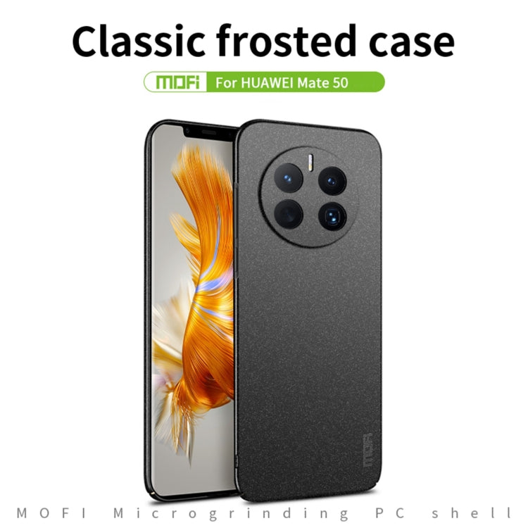 For Huawei Mate 50 MOFI Fandun Series Frosted Ultra-thin PC Hard Phone Case(Blue) - Huawei Cases by MOFI | Online Shopping South Africa | PMC Jewellery