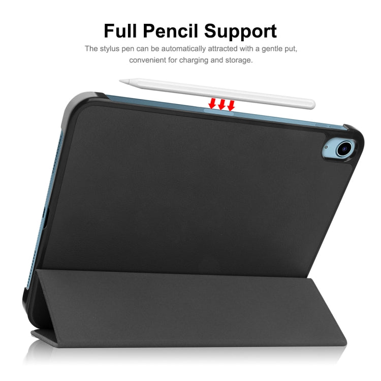 For iPad 2025 / 2022 ENKAY Tri-fold Custer Texture Leather Stand Smart Case(White) - free shipping - PMc TechLife - Order now!