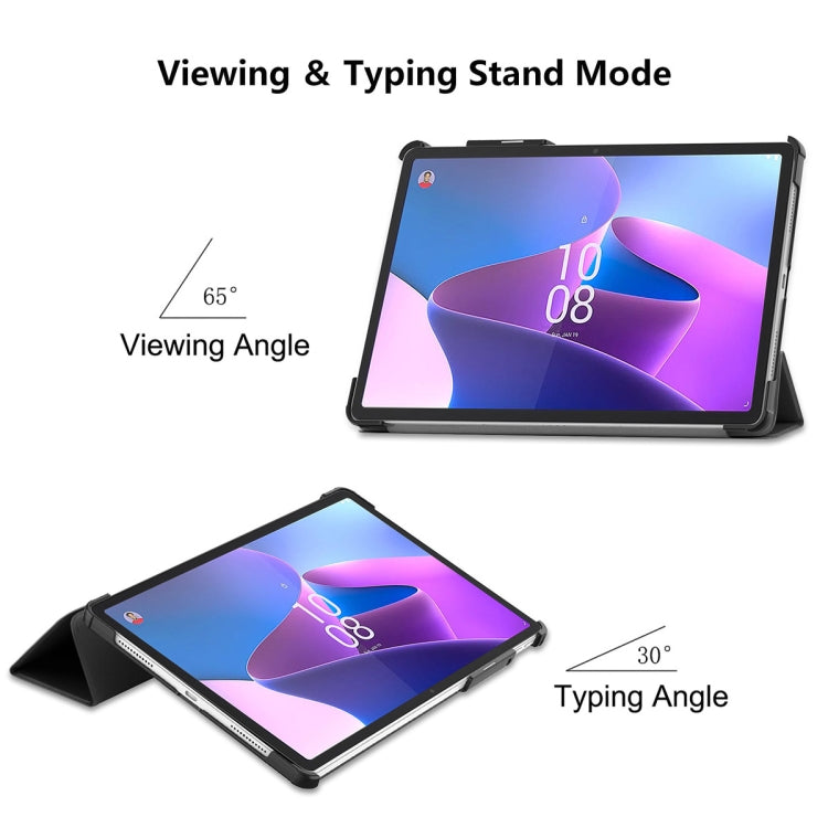 For Lenovo Tab P11 Pro Gen2 11.2 inch 2022 ENKAY Tri-fold Custer Texture Leather Stand Smart Case(Dark Blue) - free shipping - PMC TechLife - Order now!