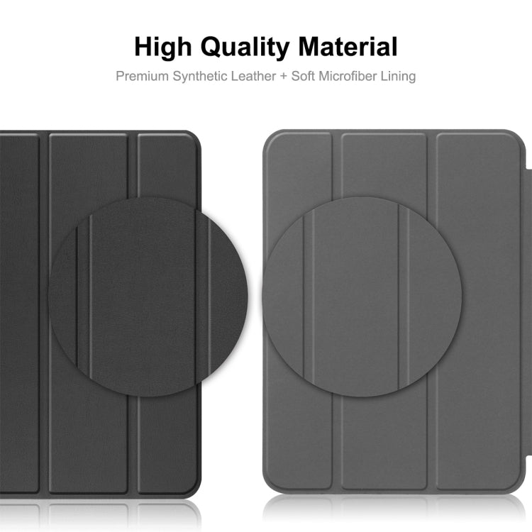 For Lenovo Tab P11 Pro Gen2 11.2 inch 2022 ENKAY Tri-fold Custer Texture Leather Stand Smart Case(Dark Green) - Lenovo by ENKAY | Online Shopping South Africa | PMC TechLife | Buy Now Pay Later Mobicred