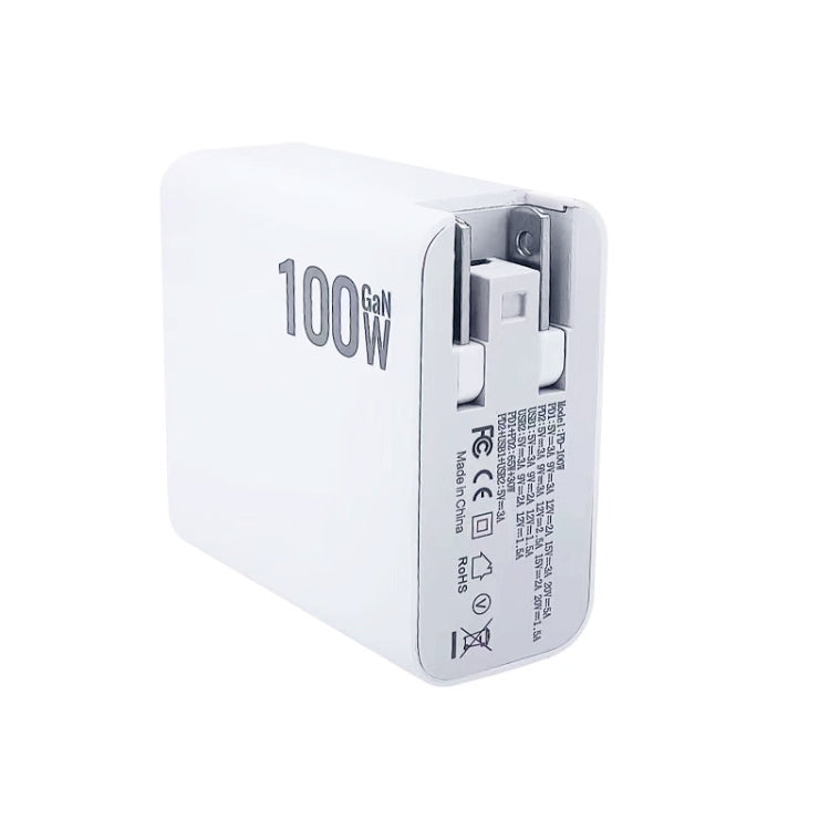 GaN 100W Dual USB+Dual USB-C/Type-C Multi Port Charger with  1.8m Type-C to MagSafe 1 / L Header Data Cable US / EU / UK Plug - Cable & Adapter by PMC Jewellery | Online Shopping South Africa | PMC Jewellery | Buy Now Pay Later Mobicred
