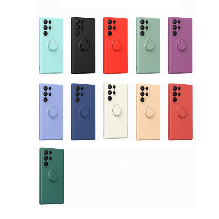 For Samsung Galaxy S23 Ultra 5G Ring Kickstand TPU Silicone Phone Case(Purple) - Galaxy S23 Ultra 5G Cases by PMC TechLife | Online Shopping South Africa | PMC TechLife