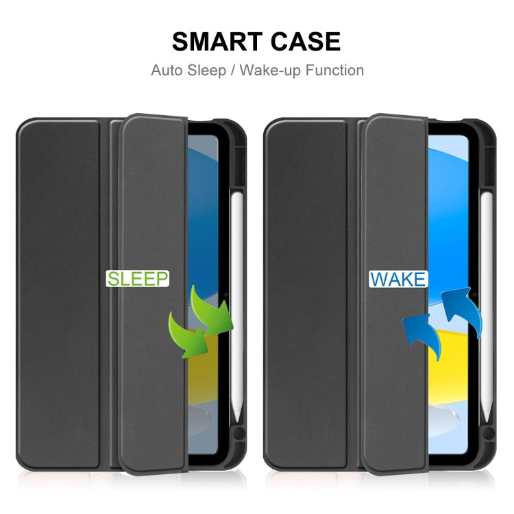 For iPad 2025 / 2022 ENKAY TPU Back Cover Smart Leather Stand Tablet Case with Pen Slot(Dark Green) - free shipping - PMc TechLife - Order now!