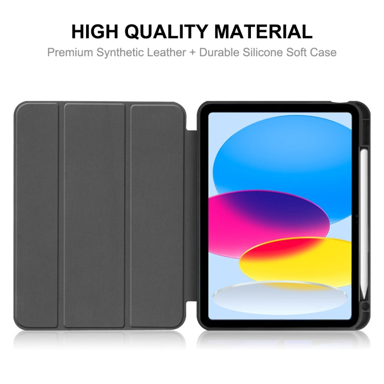 For iPad 2025 / 2022 ENKAY TPU Back Cover Smart Leather Stand Tablet Case with Pen Slot(Dark Blue) - free shipping - PMc TechLife - Order now!