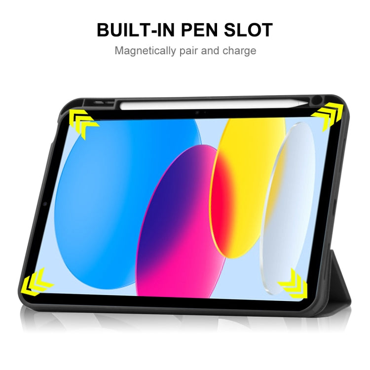 For iPad 2025 / 2022 ENKAY TPU Back Cover Smart Leather Stand Tablet Case with Pen Slot(Dark Blue) - free shipping - PMc TechLife - Order now!