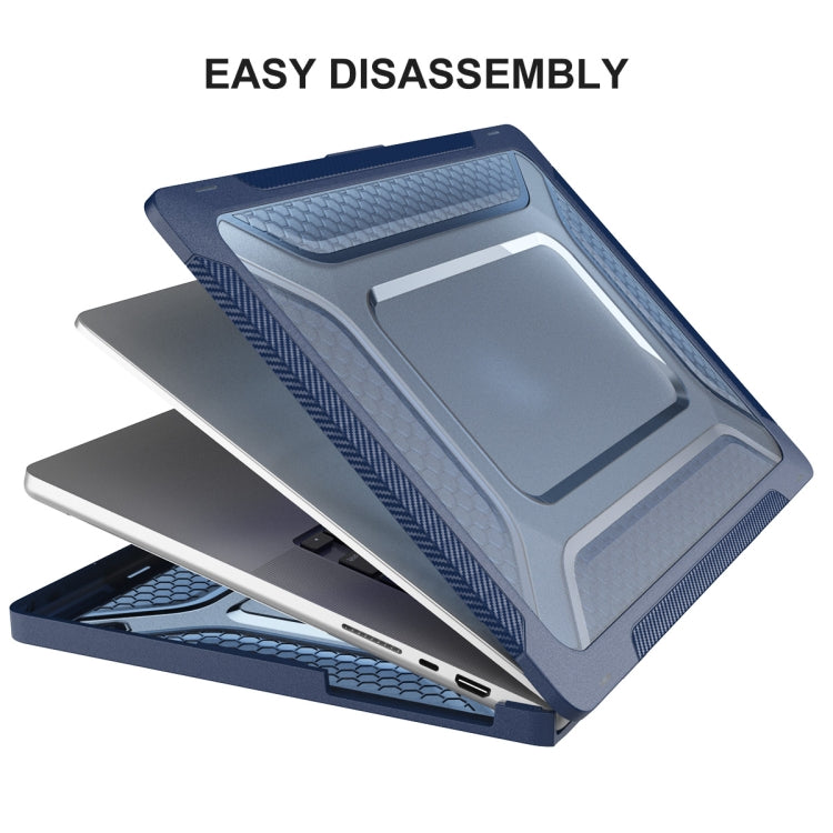 For MacBook Pro 14.2 A2442/A2779 2023 ENKAY Hat-Prince 3 in 1 Protective Bracket  Case Cover Hard Shell with TPU Keyboard Film / Anti-dust Plugs, Version:US(Blue) - free shipping - PMC Jewellery - Order now!