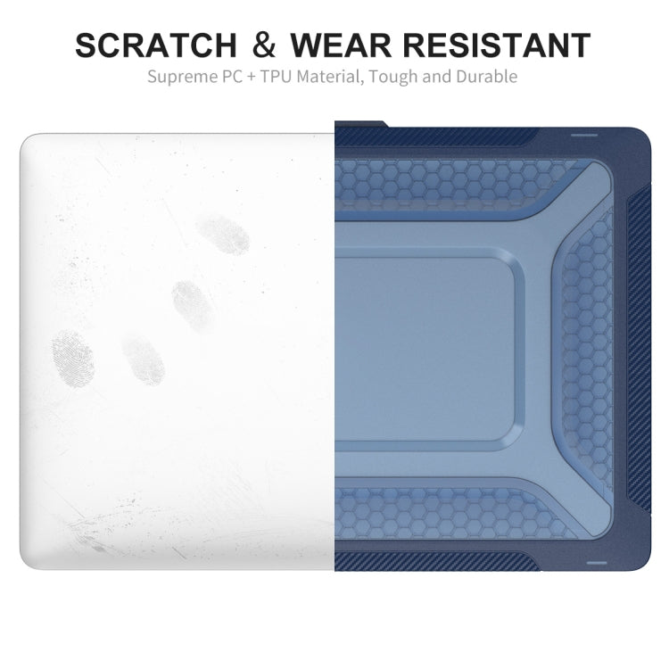 For MacBook Pro 14.2 A2442/A2779 2023 ENKAY Hat-Prince 3 in 1 Protective Bracket  Case Cover Hard Shell with TPU Keyboard Film / Anti-dust Plugs, Version:EU(Blue) - free shipping - PMC Jewellery - Order now!