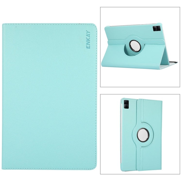 For Xiaomi Redmi Pad 10.61 ENKAY Hat-Prince 360 Degree Rotation Litchi Leather Smart Case(Light Blue) - free shipping - PMc TechLife - Order now!