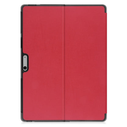 For Microsoft Surface Pro 9 JUNSUNMAY Custer Solid Color 3-Fold Stand Leather Tablet Case(Red) - Microsoft by JUNSUNMAY | Online Shopping South Africa | PMC Jewellery