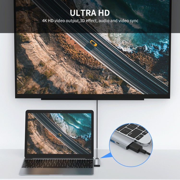 ENKAY Hat-Prince 5 in 2 Hub Type-C to 4K HDMI / USB 3.0 Docking Station Adapter - Adapter by ENKAY | Online Shopping South Africa | PMC Jewellery | Buy Now Pay Later Mobicred