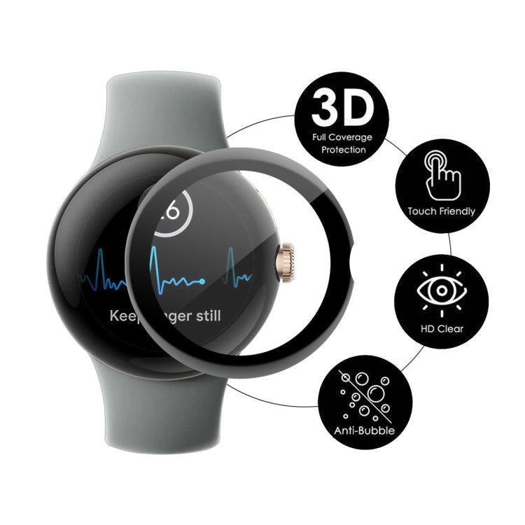 2pcs For Google Pixel Watch ENKAY 3D Full Coverage Soft PC Edge + PMMA HD Screen Protector Film - Google Tempered Glass by ENKAY | Online Shopping South Africa | PMC Jewellery | Buy Now Pay Later Mobicred