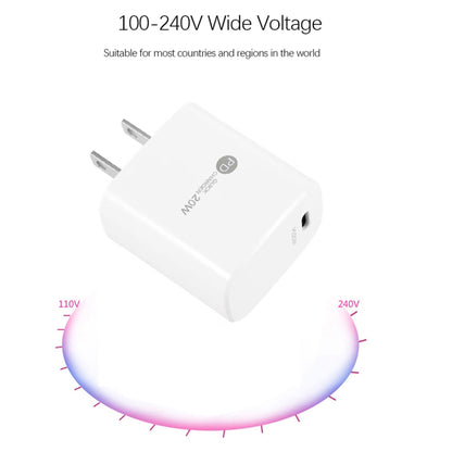 PD11 Mini Single Port PD3.0 USB-C / Type-C 20W Fast Charger for iPhone / iPad Series, US Plug(White) - USB Charger by PMC Jewellery | Online Shopping South Africa | PMC Jewellery | Buy Now Pay Later Mobicred