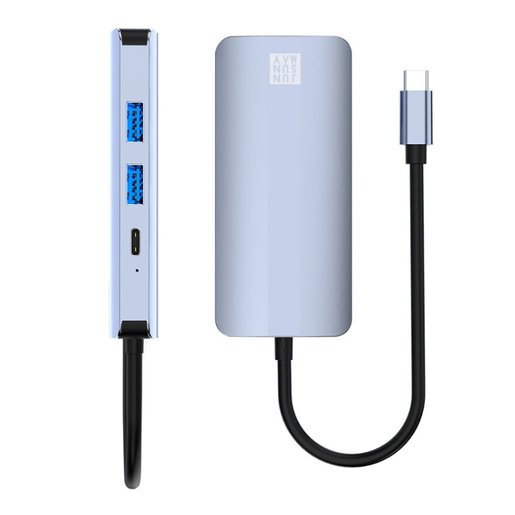 JUNSUNMAY 7 in 1 Type-C to 4K HDMI + VGA + 3.5mm Audio Docking Station Adapter PD Quick Charge Hub - free shipping - PMC Jewellery - Order now!
