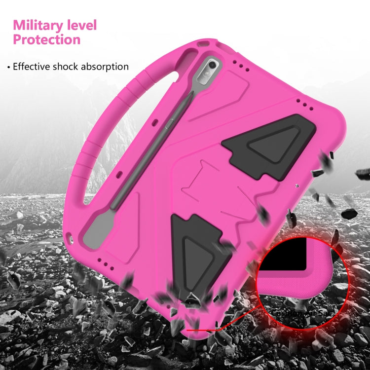 For Lenovo Tab P11 Pro 11.2 2023 TB-132FU / TB-138FC / P11 Pro11.5 2022 TB-J706F 2021 / TB-J716 2022 EVA Shockproof Tablet Case with Holder(Rose Red) - Lenovo by PMC TechLife | Online Shopping South Africa | PMC TechLife | Buy Now Pay Later Mobicred