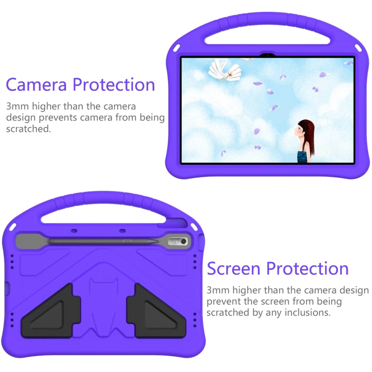 For Lenovo Tab P11 Pro 11.2 2023 TB-132FU / TB-138FC / P11 Pro11.5 2022 TB-J706F 2021 / TB-J716 2022 EVA Shockproof Tablet Case with Holder(Purple) - Lenovo by PMC TechLife | Online Shopping South Africa | PMC TechLife | Buy Now Pay Later Mobicred