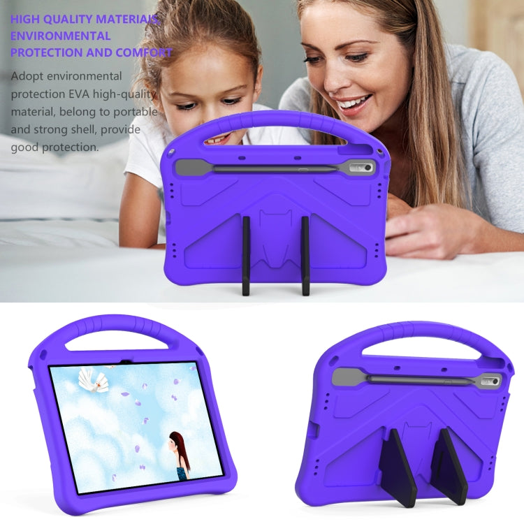 For Lenovo Tab P11 Pro 11.2 2023 TB-132FU / TB-138FC / P11 Pro11.5 2022 TB-J706F 2021 / TB-J716 2022 EVA Shockproof Tablet Case with Holder(Purple) - Lenovo by PMC TechLife | Online Shopping South Africa | PMC TechLife | Buy Now Pay Later Mobicred