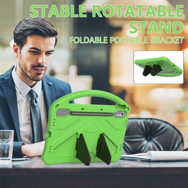 For Lenovo Tab P11 Pro 11.2 2023 TB-132FU / TB-138FC / P11 Pro11.5 2022 TB-J706F 2021 / TB-J716 2022 EVA Shockproof Tablet Case with Holder(Green) - free shipping - PMC TechLife - Order now!