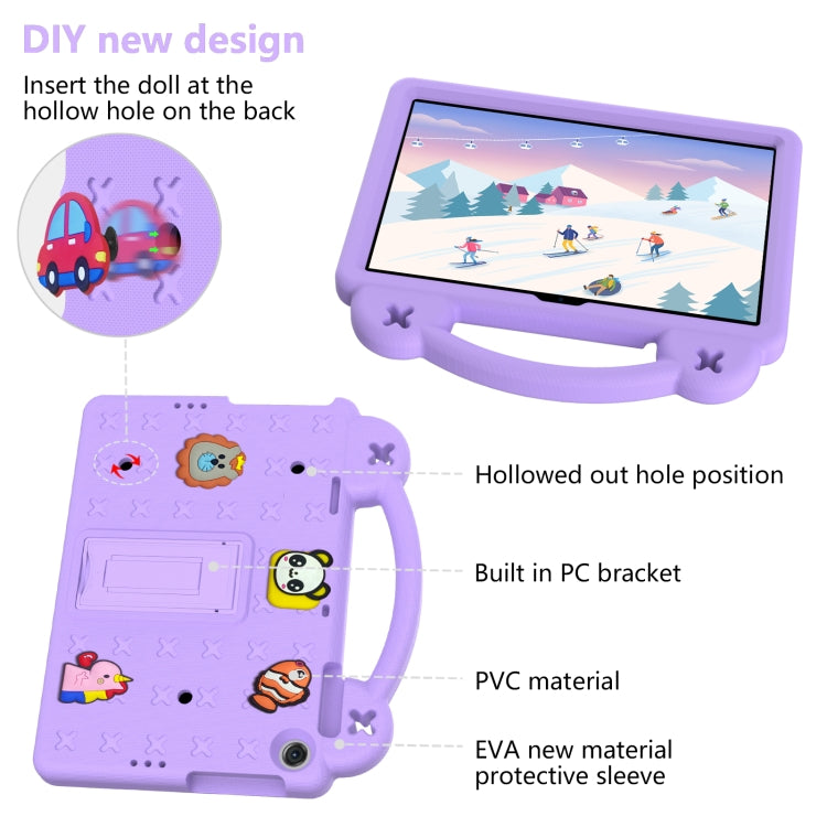 For Lenovo Tab M10 3rd Gen TB328FU / TB328XU 2022 10.1 Handle Kickstand Children EVA Shockproof Tablet Case(Light Purple) - Lenovo by PMC TechLife | Online Shopping South Africa | PMC TechLife | Buy Now Pay Later Mobicred