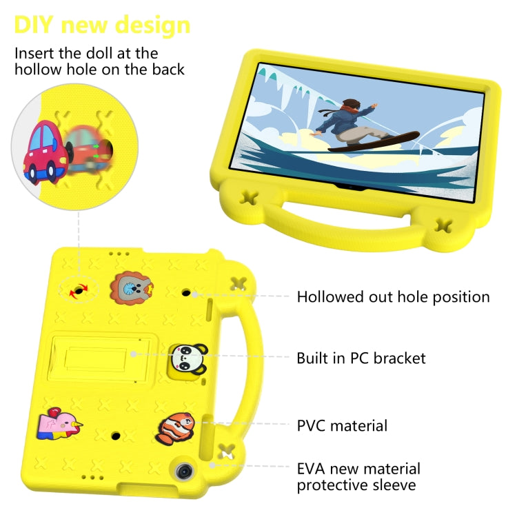 For Lenovo Tab M10 3rd Gen TB328FU / TB328XU 2022 10.1 Handle Kickstand Children EVA Shockproof Tablet Case(Yellow) - Lenovo by PMC TechLife | Online Shopping South Africa | PMC TechLife | Buy Now Pay Later Mobicred