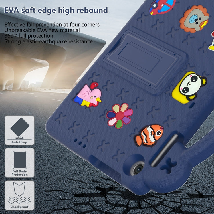 For Lenovo Tab M10 3rd Gen TB328FU / TB328XU 2022 10.1 Handle Kickstand Children EVA Shockproof Tablet Case(Navy Blue) - Lenovo by PMC TechLife | Online Shopping South Africa | PMC TechLife | Buy Now Pay Later Mobicred