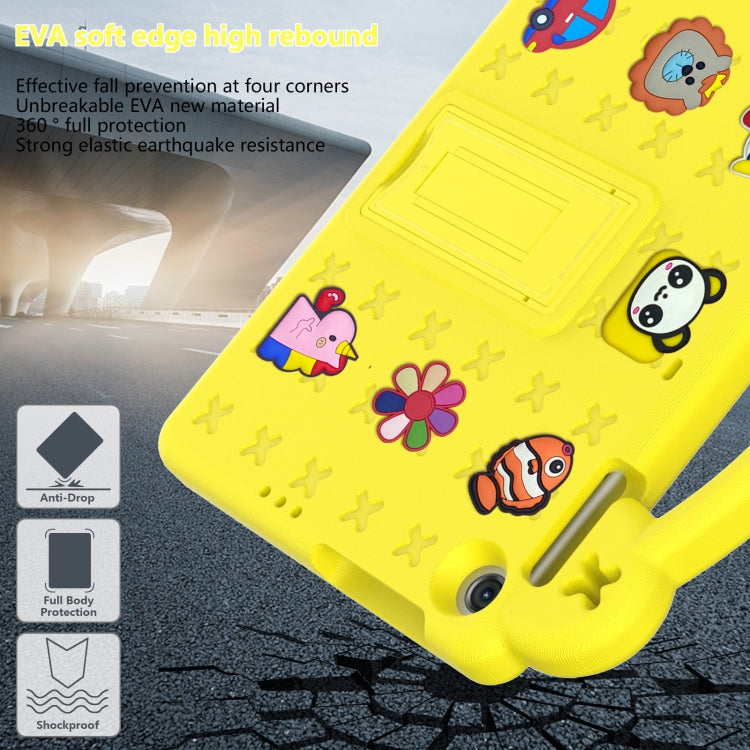 For Huawei MatePad T10S 10.1 / T10 9.7 / Honor Pad X8 10.1 Handle Kickstand Children EVA Shockproof Tablet Case(Yellow) - Honor by PMC TechLife | Online Shopping South Africa | PMC TechLife | Buy Now Pay Later Mobicred