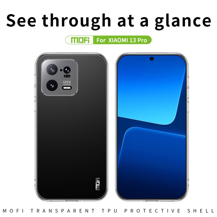 For Xiaomi 13 Pro MOFI Ming Series Ultra-thin TPU Phone Case(Transparent) - 13 Pro Cases by MOFI | Online Shopping South Africa | PMC Jewellery