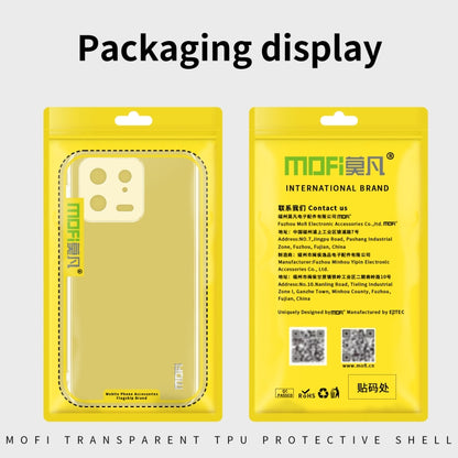 For Xiaomi 13 Pro MOFI Ming Series Ultra-thin TPU Phone Case(Transparent) - 13 Pro Cases by MOFI | Online Shopping South Africa | PMC Jewellery