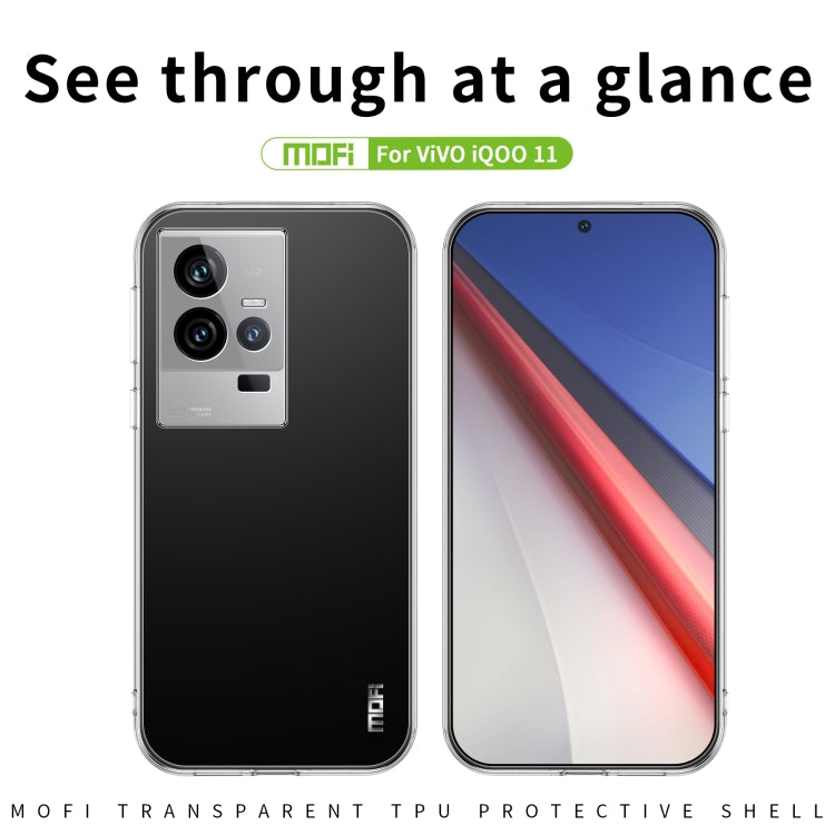 For vivo iQOO11 MOFI Ming Series Ultra-thin TPU Phone Case(Transparent) - vivo Cases by MOFI | Online Shopping South Africa | PMC TechLife