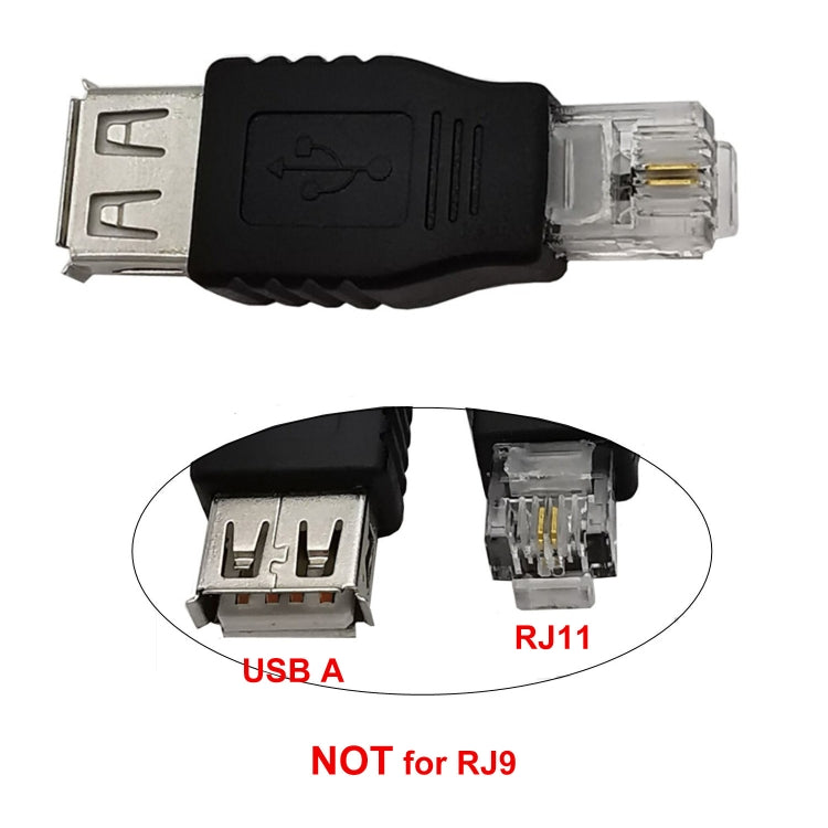 JUNSUNMAY USB Femal to Male RJ11 6P2C Adapter Converter - Modem by JUNSUNMAY | Online Shopping South Africa | PMC TechLife