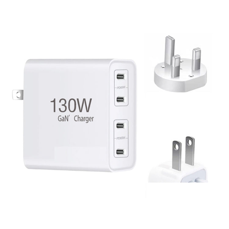 GaN 130W 4-Port USB-C PD65W / PD30W Multi Port Type-C Charger with  1.8m Type-C to MagSafe 1 / L Header Data Cable US / UK Plug - free shipping - PMC Jewellery - Order now!