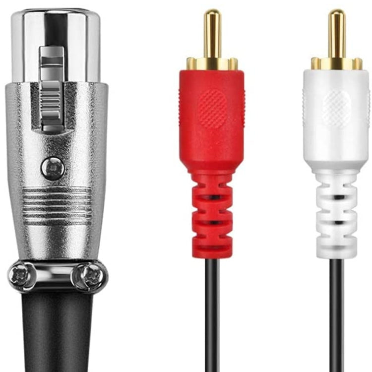 JUNSUNMAY 2 RCA Male to XLR Female Stereo Audio Cable, Cable Length:0.15m - RCA Cable by JUNSUNMAY | Online Shopping South Africa | PMc TechLife | Buy Now Pay Later Mobicred