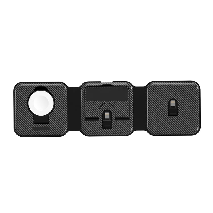 A75 Folding 3 in 1 Wireless Charger Suitable for Apple Watch Mobile Phone Headset(Black) - Wireless Charger by PMC TechLife | Online Shopping South Africa | PMC TechLife