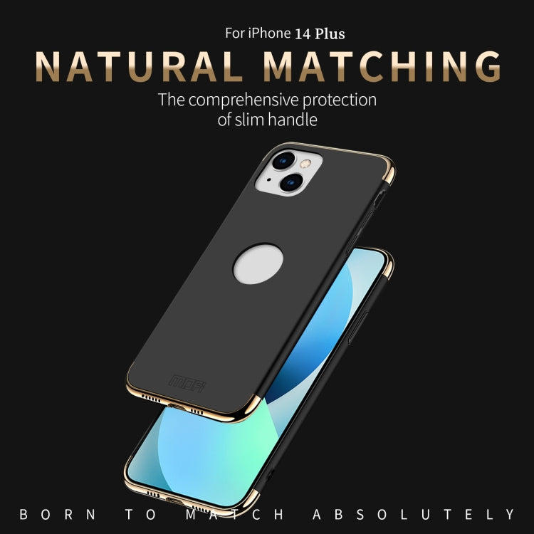 For iPhone 14 Plus MOFI Yatun Series 3 in 1 Stitching PC Phone Case(Black) - iPhone 14 Plus Cases by MOFI | Online Shopping South Africa | PMC TechLife | Buy Now Pay Later Mobicred
