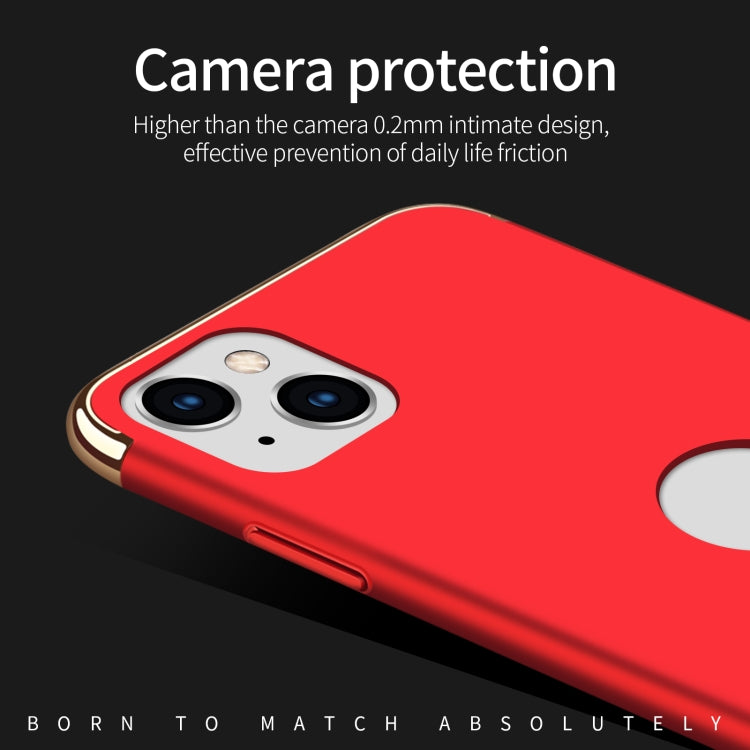For iPhone 14 Plus MOFI Yatun Series 3 in 1 Stitching PC Phone Case(Gold) - iPhone 14 Plus Cases by MOFI | Online Shopping South Africa | PMC TechLife | Buy Now Pay Later Mobicred