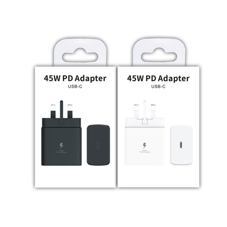 M135 45W USB-C / Type-C Port Fast Charger, UK Plug(White) - USB Charger by PMC TechLife | Online Shopping South Africa | PMC TechLife | Buy Now Pay Later Mobicred