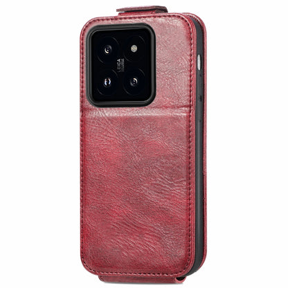 For Xiaomi 14 Zipper Wallet Vertical Flip Leather Phone Case(Red) - 14 Cases by PMC Jewellery | Online Shopping South Africa | PMC Jewellery | Buy Now Pay Later Mobicred