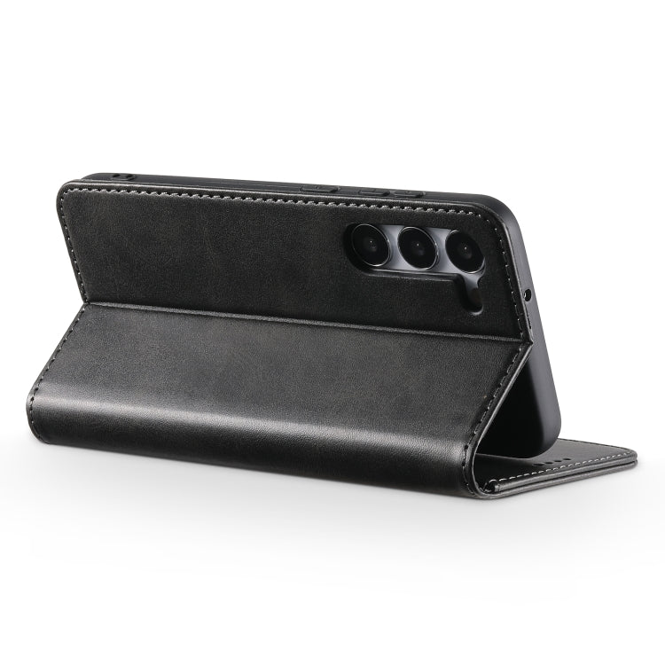 For Samsung Galaxy S24 5G Suteni Calf Texture Horizontal Flip Leather Phone Case(Black) - Galaxy S24 5G Cases by Suteni | Online Shopping South Africa | PMC Jewellery | Buy Now Pay Later Mobicred