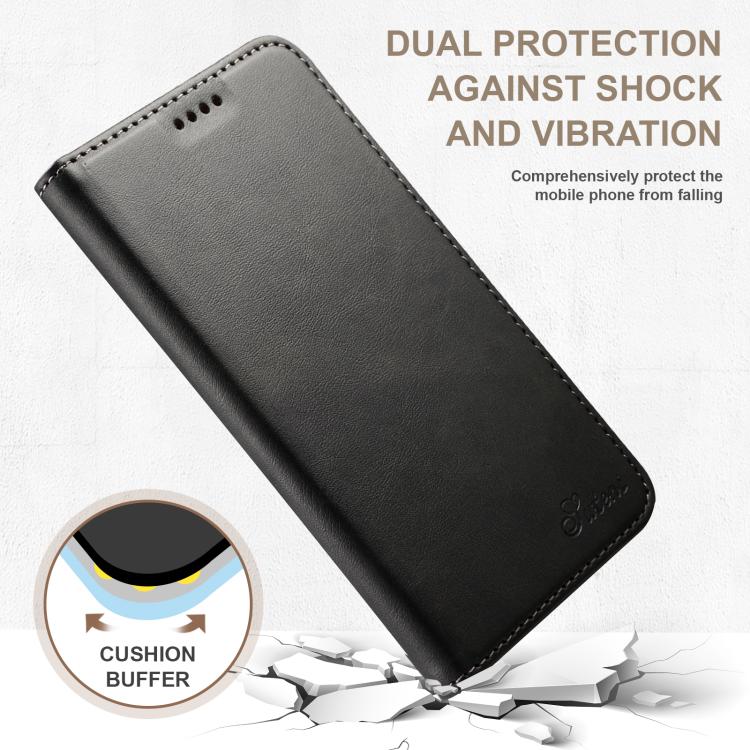 For Samsung Galaxy S25 Ultra 5G Suteni Calf Texture Horizontal Flip Leather Phone Case(Black) - Galaxy S25 Ultra 5G Cases by Suteni | Online Shopping South Africa | PMC TechLife | Buy Now Pay Later Mobicred
