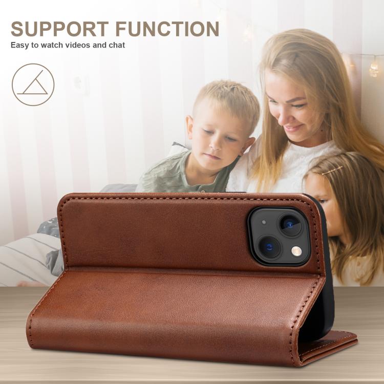 For Samsung Galaxy S25 5G Suteni Calf Texture Horizontal Flip Leather Phone Case(Brown) - Galaxy S25 5G Cases by Suteni | Online Shopping South Africa | PMC TechLife | Buy Now Pay Later Mobicred