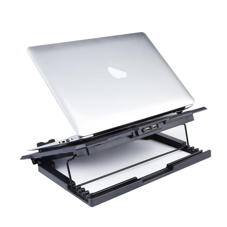 S100 One Fan Adjustable Height Dual USB Ports Laptop Cooling Pad - Cooling Pads by PMC Jewellery | Online Shopping South Africa | PMC Jewellery | Buy Now Pay Later Mobicred