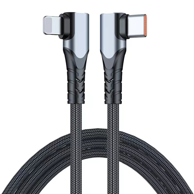 ENKAY Hat-Prince PD 20W Type-C to 8 Pin Dual Elbow Fast Charging Data Cable, Length:1m(Silver) - 2 in 1 Cable by ENKAY | Online Shopping South Africa | PMC Jewellery | Buy Now Pay Later Mobicred