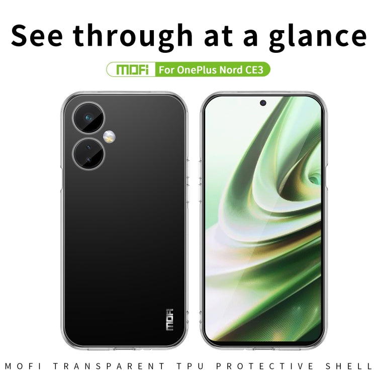 For OnePlus Nord CE 3 MOFI Ming Series Ultra-thin TPU Phone Case(Transparent) - OnePlus Cases by MOFI | Online Shopping South Africa | PMC Jewellery