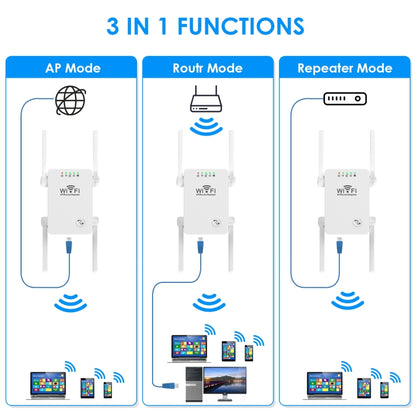 U8 300Mbps Wireless WiFi Repeater Extender Router Wi-Fi Signal Amplifier WiFi Booster(US Plug) - Broadband Amplifiers by PMC Jewellery | Online Shopping South Africa | PMC Jewellery